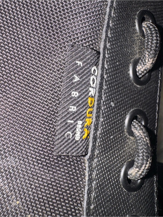 Dr. Martens Black Lace-Up Zip Work Boots with Yellow Stitching main image 5